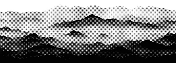 Abstract dotted mountain artwork used in Visco Studio web development and design branding